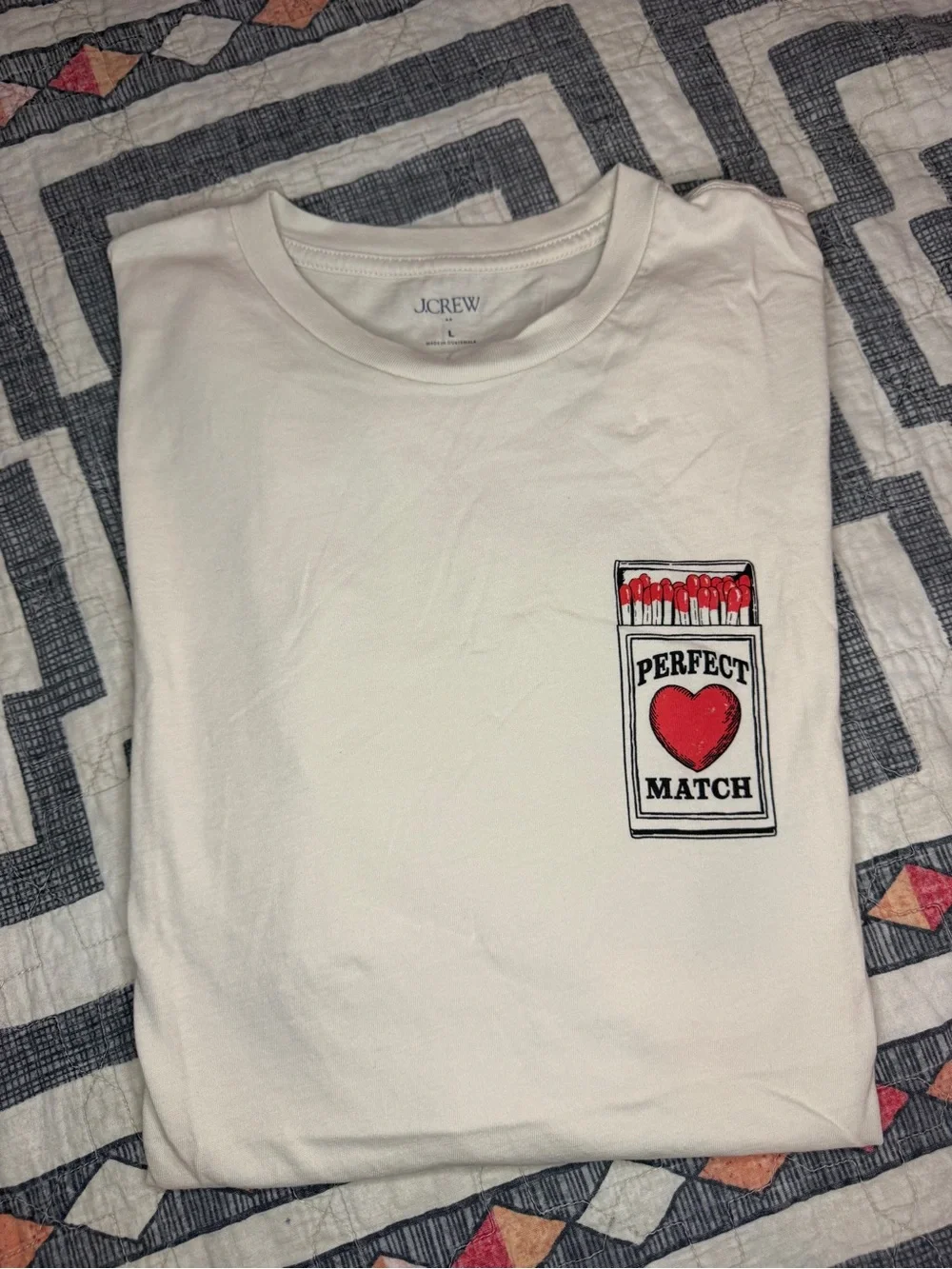 J.Crew Cream Graphic Tee 